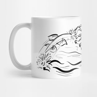 Flying fish meets bird Mug